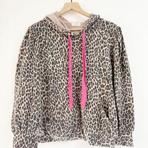 As new t.la Cheetah Cropped Hoodie